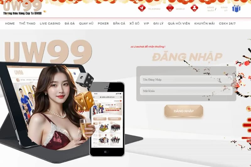 Đăng nhập uw99