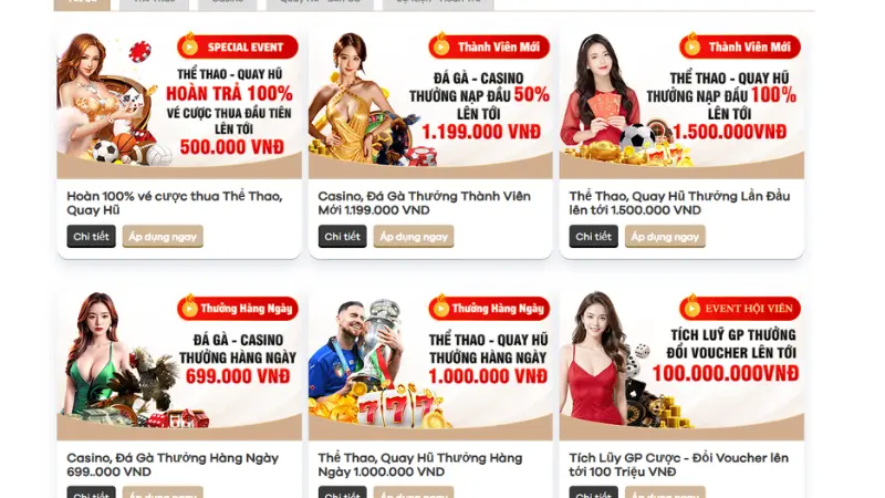 Khuyến mãi uw99 đa dạng